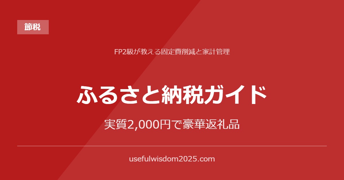 ふるさと納税ガイド | FP2級が教える固定費削減と家計管理
